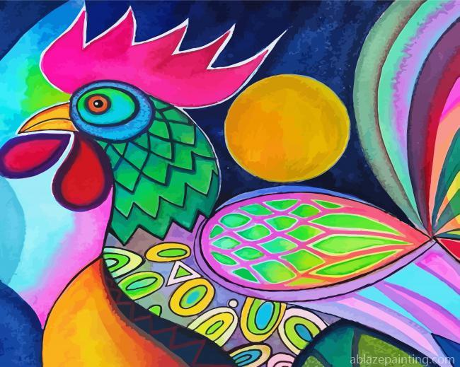 Abstract Rooster Art Paint By Numbers.jpg