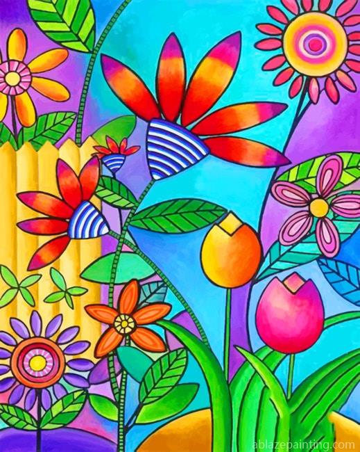 Abstract Flowers Colorful Paint By Numbers.jpg