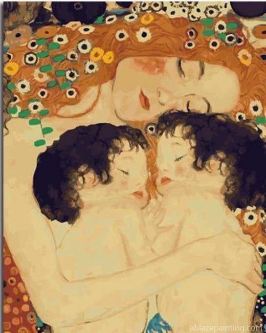 Mother And Child By Gustav Klimt People Paint By Numbers.jpg