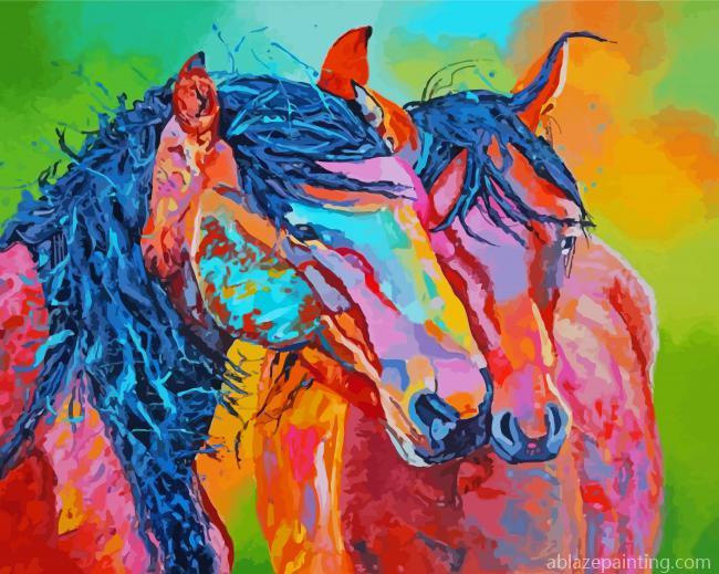 Colored Couple Horses Paint By Numbers.jpg