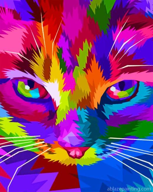 Pop Art Cat Colorful Paint By Numbers.jpg