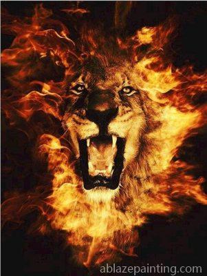 Lion Of Fire Paint By Numbers.jpg