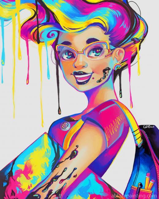Colorful Splatter Girl New Paint By Numbers.jpg