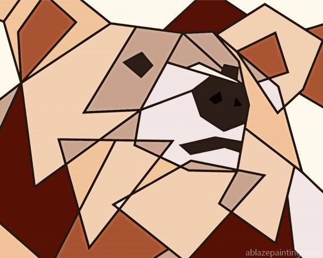 Abstract Cubism Bear Paint By Numbers.jpg