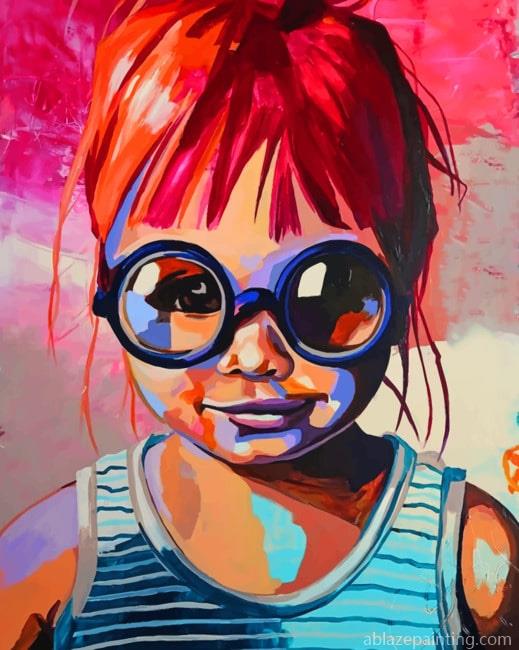 Colorful Little Girl Wearing Glasses New Paint By Numbers.jpg