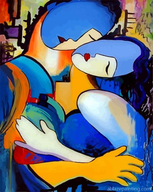 Abstract Couple Hugging Paint By Numbers.jpg