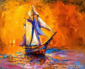 Abstract Boat On Sea Paint By Numbers.jpg