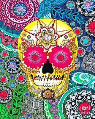 Abstract Colorful Skull New Paint By Numbers.jpg