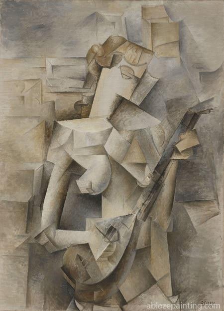 Girl With A Mandolin By Pablo Picasso Abstract Paint By Numbers.jpg