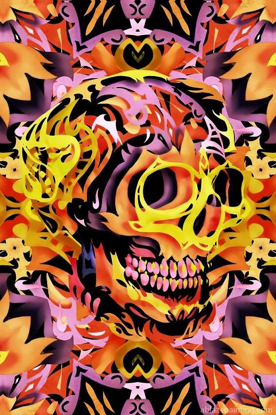 Bohemian Skull Abstract Paint By Numbers.jpg