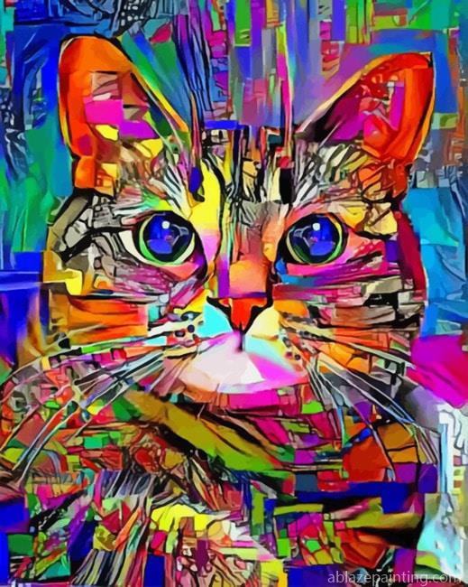 Colorful Abstract Cat Animals Paint By Numbers.jpg