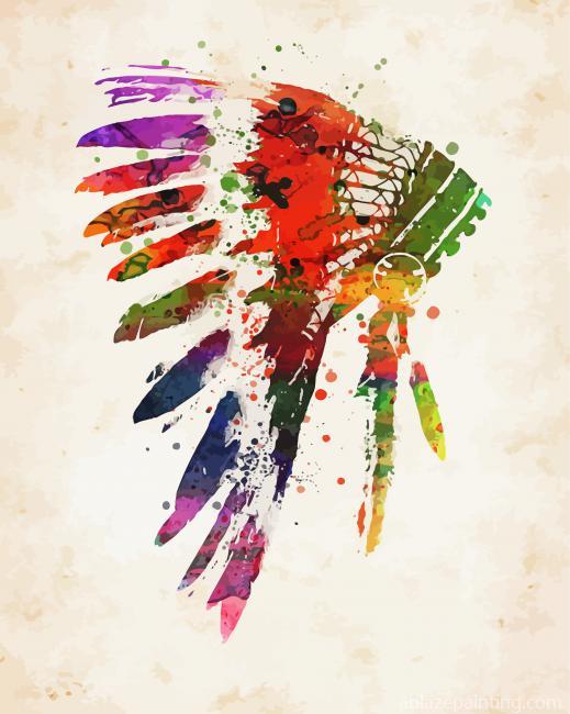 Abstract Native American Headdress Paint By Numbers.jpg