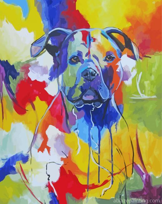 Pitbull Dog Abstract Paint By Numbers.jpg