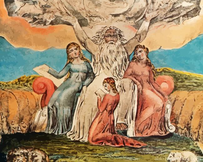 Job And His Daughters By William Blake Paint By Numbers.jpg