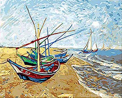 Fishing Boats Saintes Maries By Van Gogh Seascape Paint By Numbers.jpg