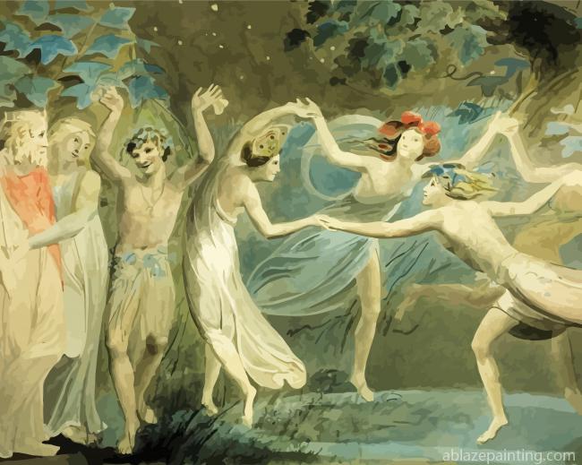 Oberon Titania And Puck With Fairies Dancing Paint By Numbers.jpg