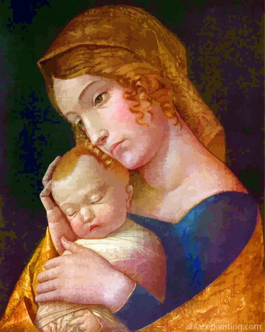 Maria With The Sleeping Child Paint By Numbers.jpg