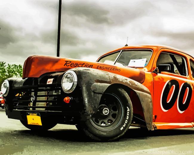 Orange Vintage Race Car Paint By Numbers.jpg
