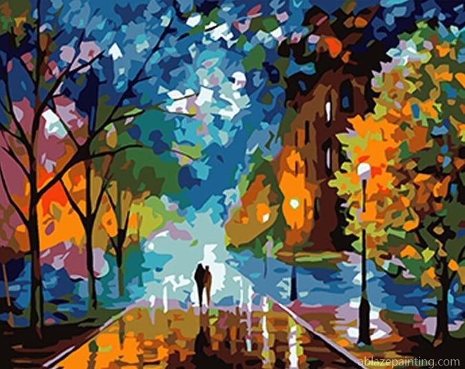 Couple In Autumn Park Paint By Numbers.jpg