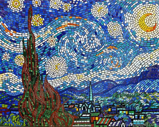 Mosaic Starry Night Paint By Numbers.jpg