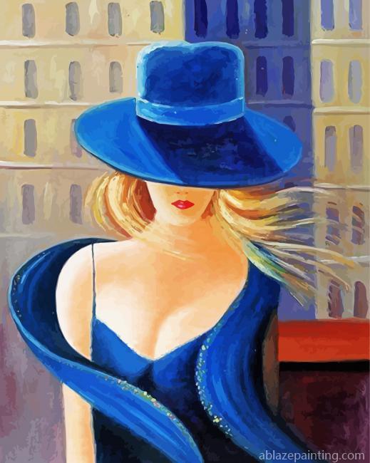 Woman In Blue Hat Paint By Numbers.jpg