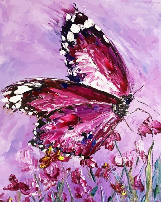 Purple Abstract Butterfly Paint By Numbers.jpg