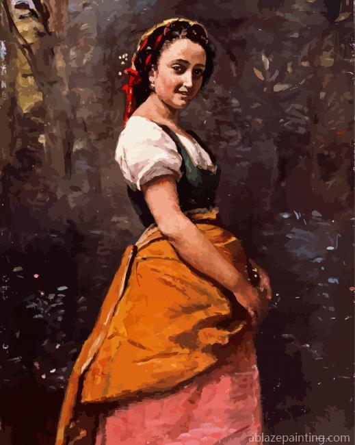 Young Woman In The Woods Paint By Numbers.jpg