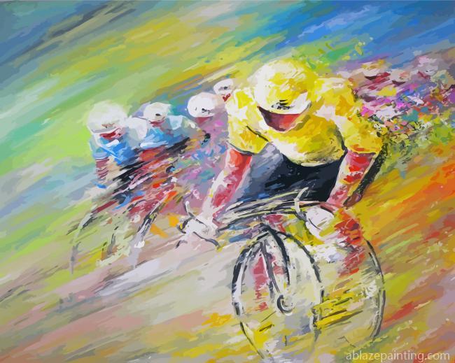 Aesthetic Abstract Cyclists Paint By Numbers.jpg