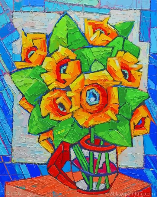 Cubist Sunflowers Vase Paint By Numbers.jpg