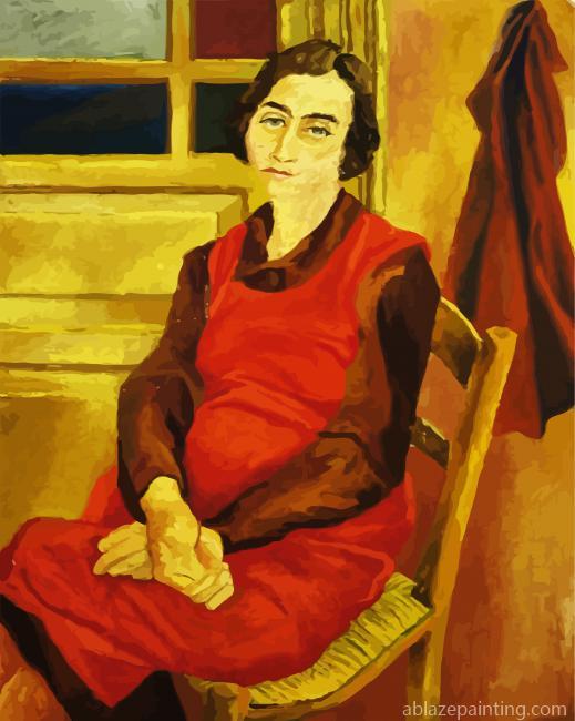 Seated Girl With Red Apron Paint By Numbers.jpg