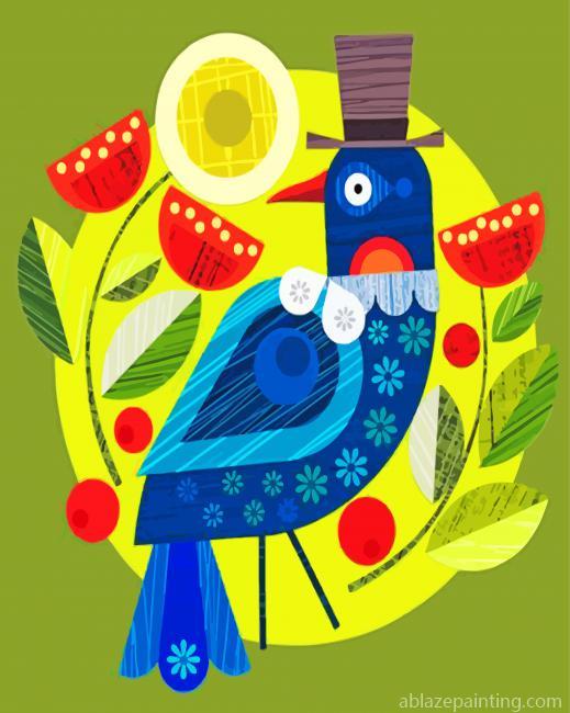 Aesthetic Blue Bird Art Paint By Numbers.jpg