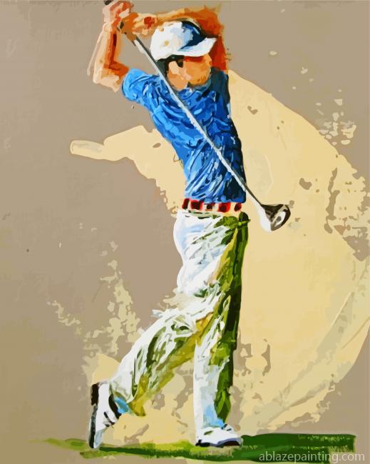 Abstract Golfer Illustration Paint By Numbers.jpg
