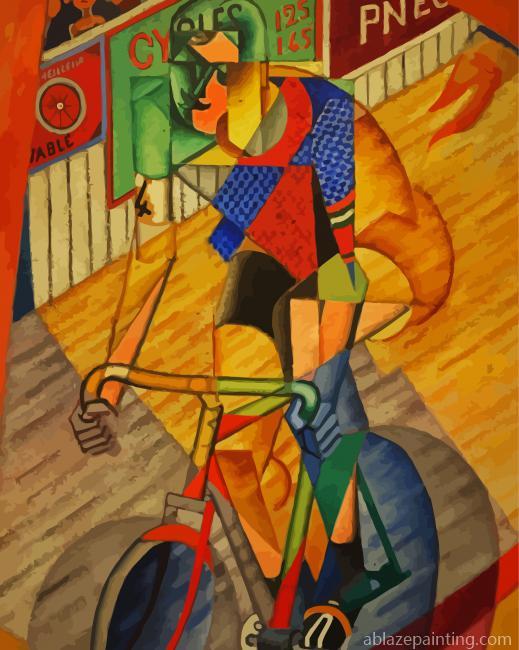 Abstract Cyclist Man Paint By Numbers.jpg