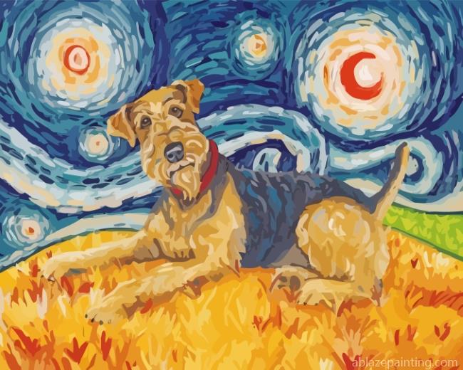 Airedale Dog Starry Night Paint By Numbers.jpg