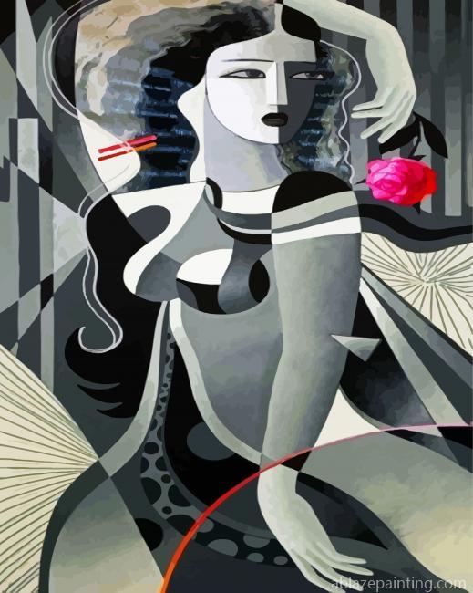 Black And White Cubist Woman Paint By Numbers.jpg