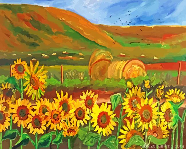 Abstract Field Sunflowers Paint By Numbers.jpg