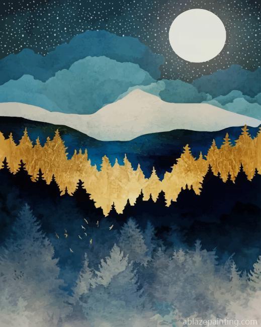 Forest And Moonlight New Paint By Numbers.jpg