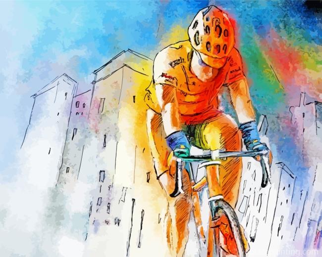 Abstract Cyclist Art Paint By Numbers.jpg