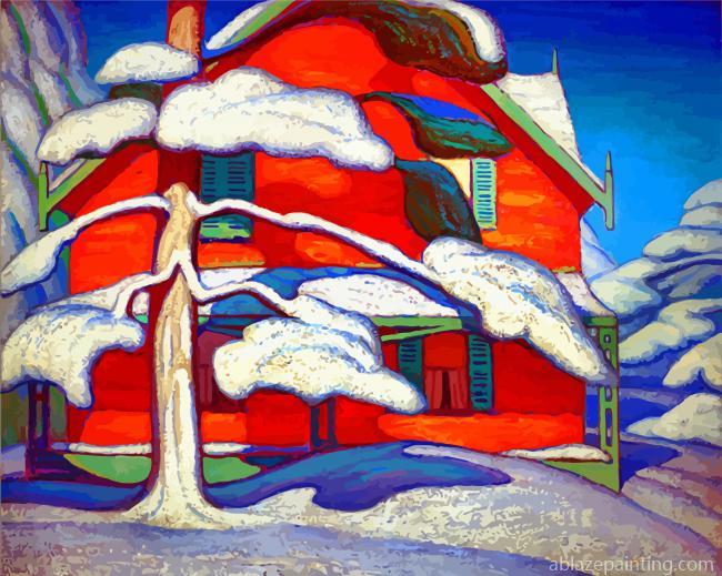 Pine Tree And Red House Paint By Numbers.jpg
