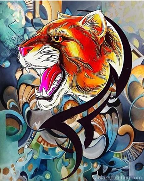 Abstract Background Tiger Animals Paint By Numbers.jpg