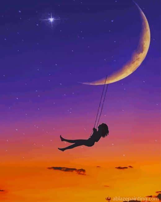 Swinging Girl In Moon Silhouette New Paint By Numbers.jpg