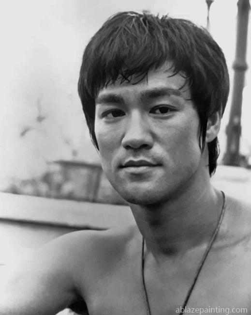 Black And White Bruce Lee New Paint By Numbers.jpg
