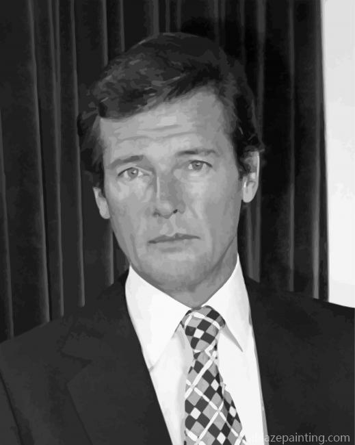 Black And White Roger Moore Paint By Numbers.jpg