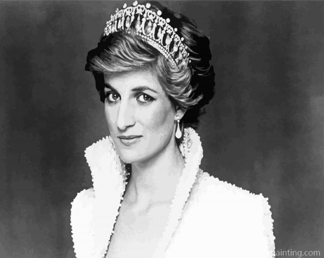 Black And White Princess Diana Paint By Numbers.jpg