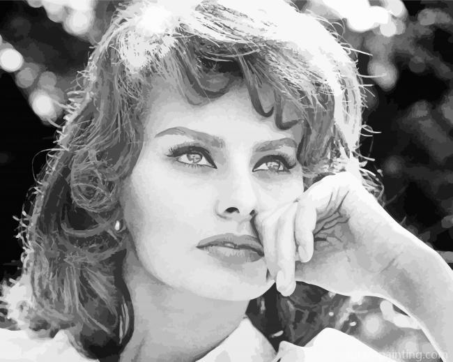 Black And White Sophia Loren Paint By Numbers.jpg