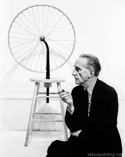 Black And White Marcel Duchamp Paint By Numbers.jpg