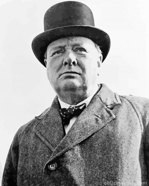 Monochrome Winston Churchill Paint By Numbers.jpg