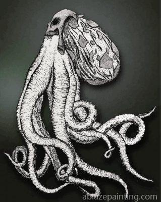 White Octopus Skull Paint By Numbers.jpg