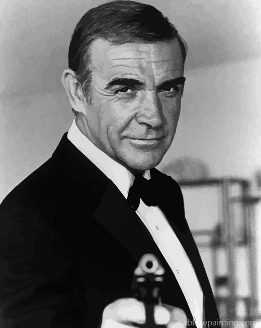 Monochrome Sean Connery Paint By Numbers.jpg