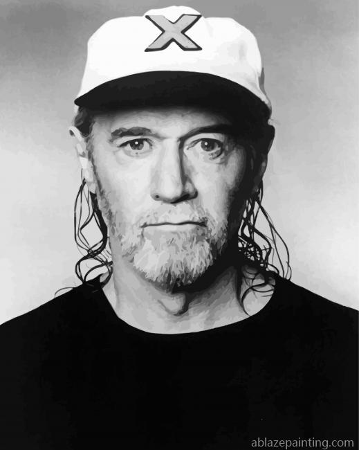 George Carlin With Cap Paint By Numbers.jpg